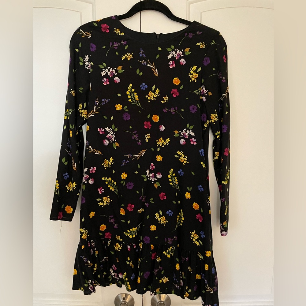 Zara floral cotton long sleeve dress